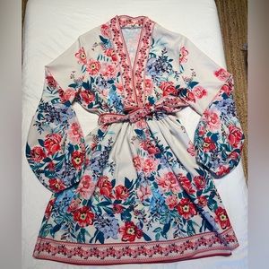 Mulberry & King Ping Ripple floral long sleeve dress